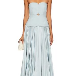 FOR RE NT ONLY Acler Avonlea Strapless Light Blue Dress